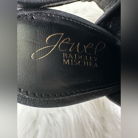 Jewel Badgley Mischka Sondra Open Heel Pointy Toe Booties.  EUC! - Picture 9 of 11